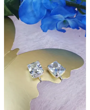 Klipsy srebrne cyrkonie różne kształty