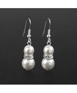 Kolczyki perła brązowa matowa- 0