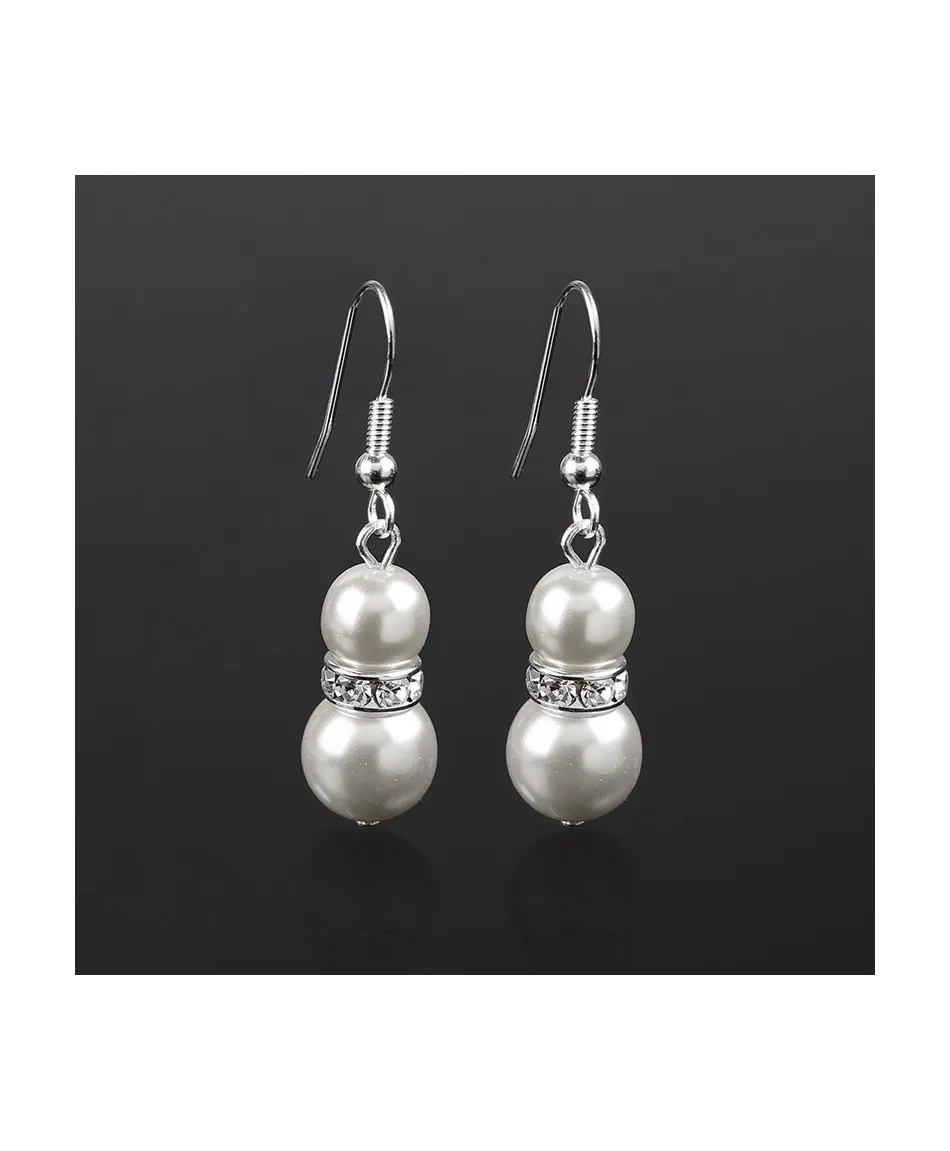 Kolczyki perła brązowa matowa- 0