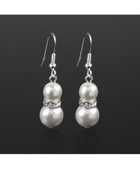 Kolczyki perła brązowa matowa- 0