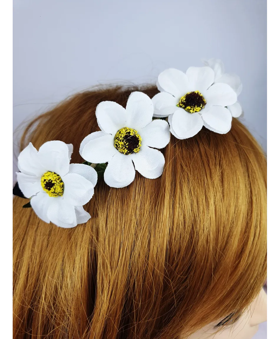 Opaska na gumce z kolorowymi kwiatami