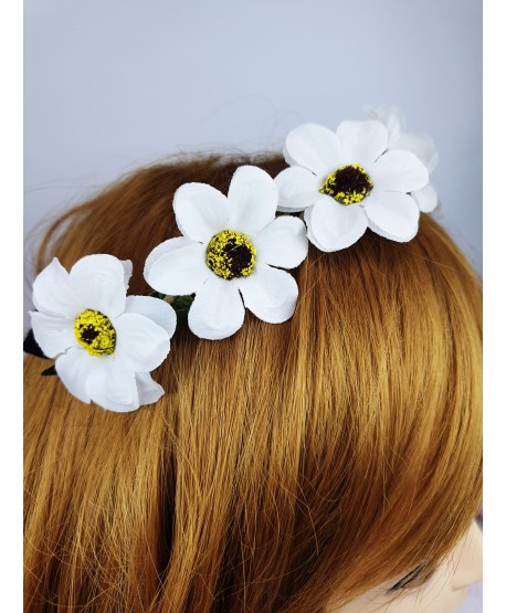 Opaska na gumce z kolorowymi kwiatami