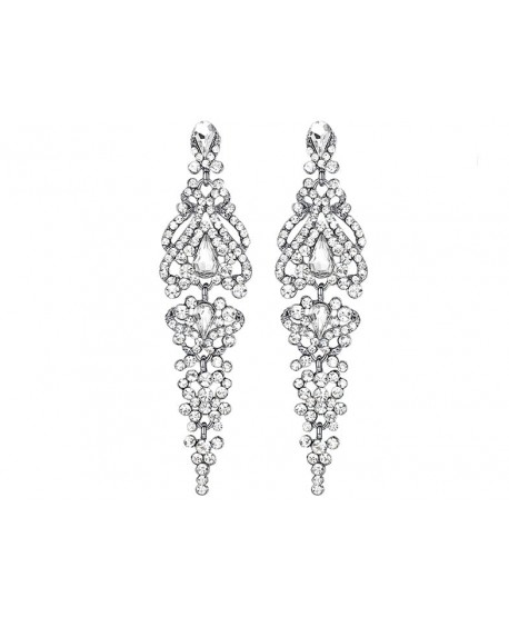 Kolczyki srebrne wysadzane kryształkami