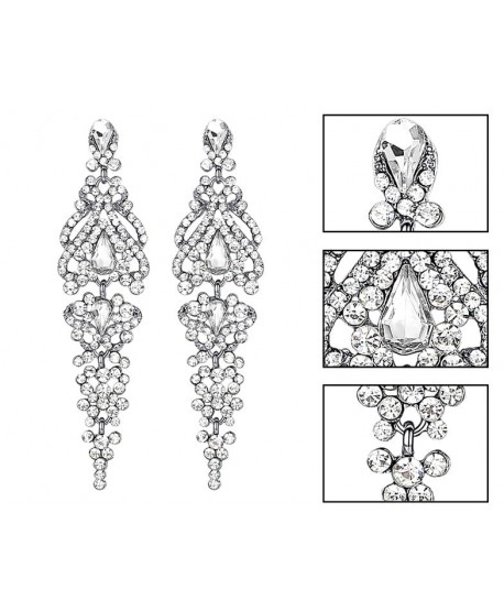 Kolczyki wysadzane kryształkami oraz drobnymi dżecikami