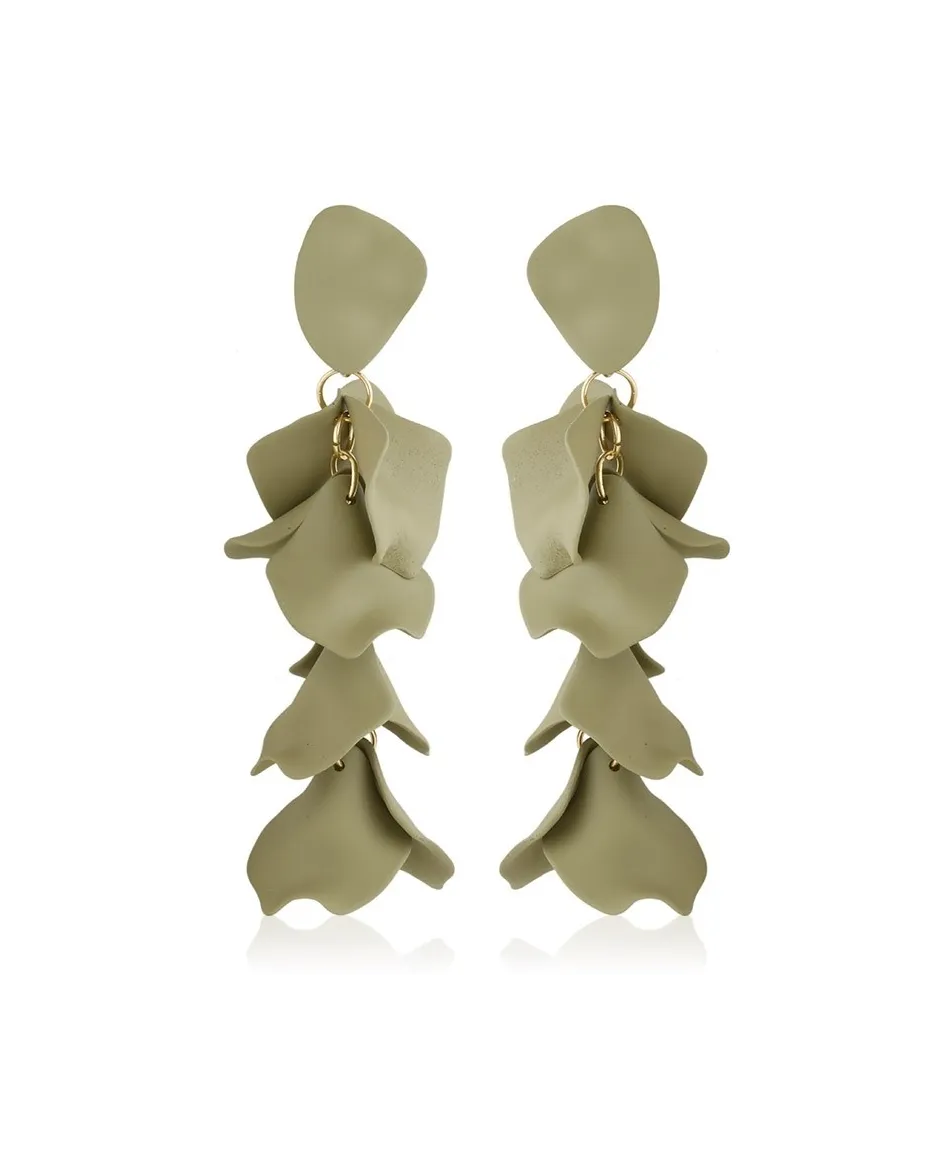 Kolczyki pastelowe płatki kwiatów