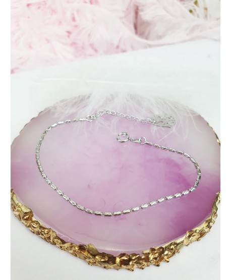 Bransoletka srebrna stal delikatna z ręką Fatimy