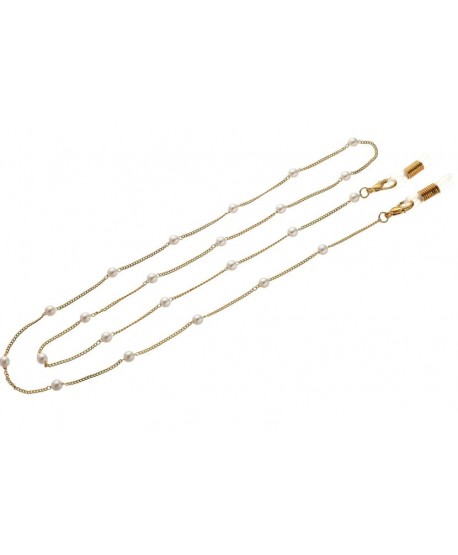 Łańcuszek do okularów z perełkami