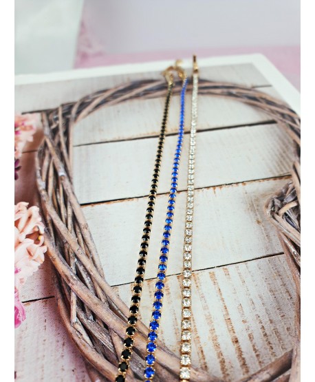 Bransoletki stal 1 rząd cyrkonii