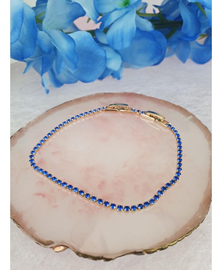 Bransoletki stal rząd cyrkonii chabrowy bordowy