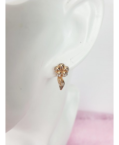 Kolczyki stal z kwiatuszkiem