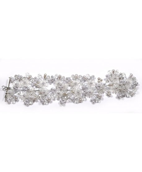 Ozdoba do włosów kwiatuszki z perełkami