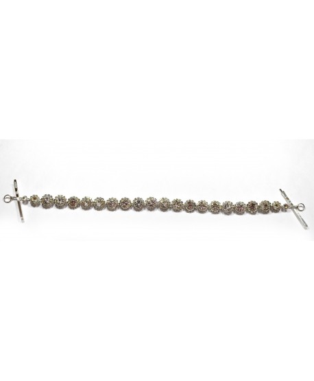 Ozdoba do włosów srebrna kryształki