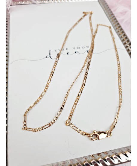 Łańcuszek stal splot figaro 50 cm