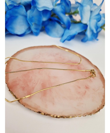 Łańcuszek stal złoty 45 cm żmijka