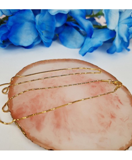 Łańcuszek stal złoty 45 cm ozdobna żmijka