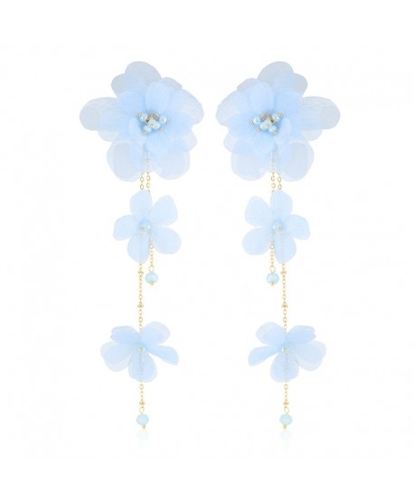 Kolczyki satynowe kwiaty