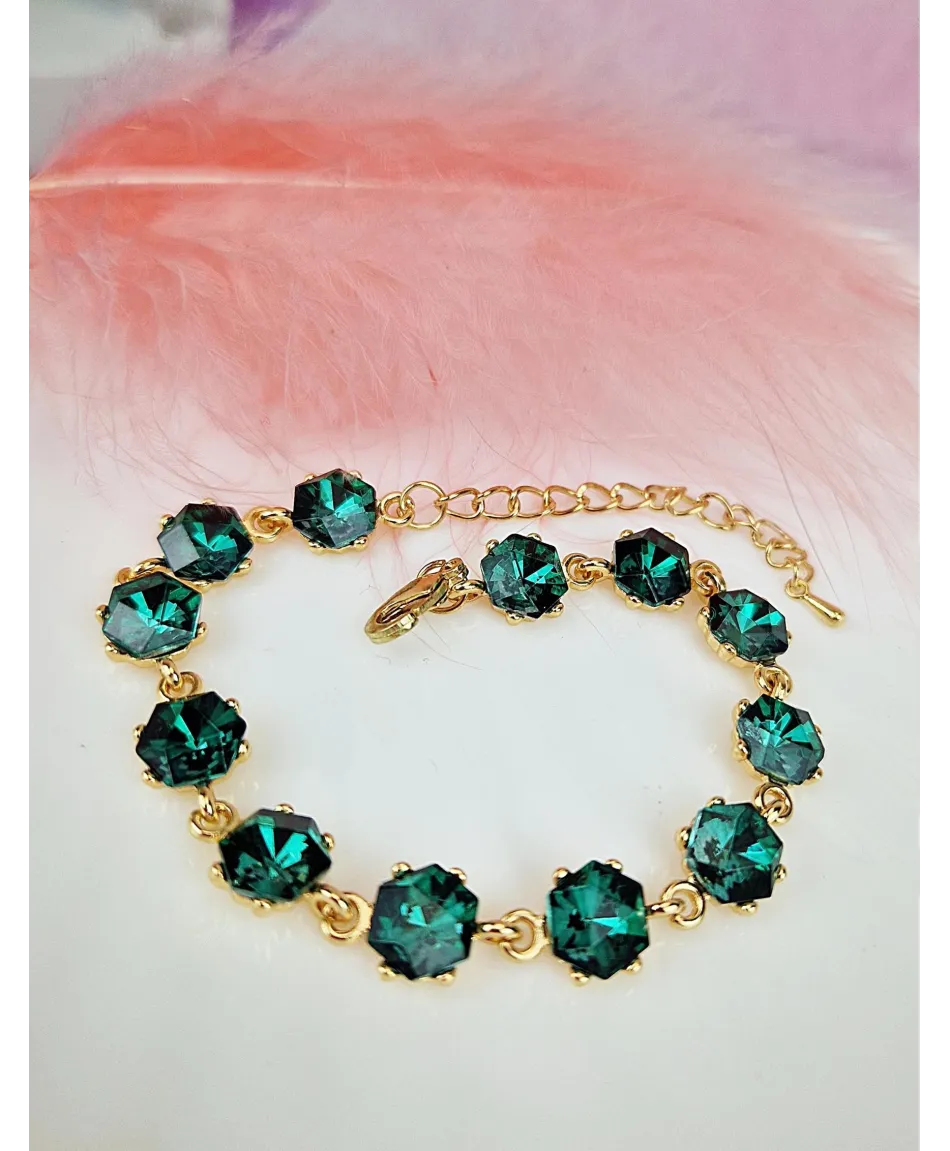 Bransoletki z kryształków czarna zielona granatowa