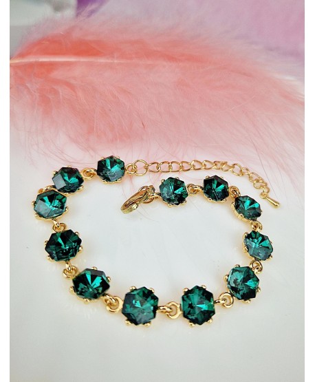 Bransoletki z kryształków czarna zielona granatowa