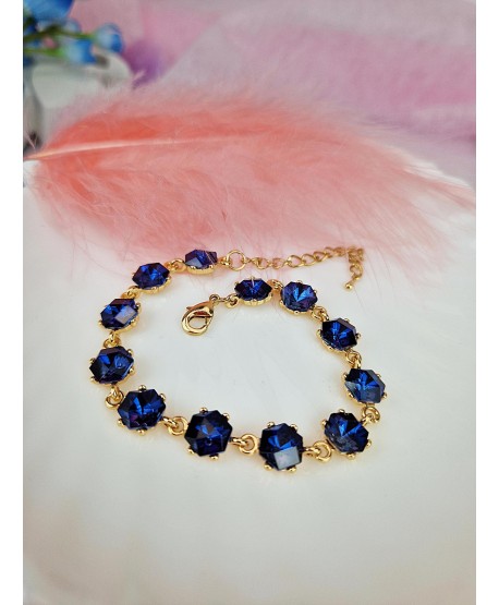 Bransoletki z kryształków czarna zielona granatowa