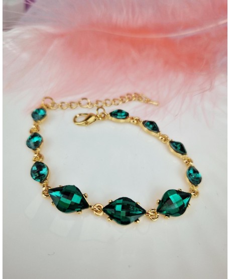 Bransoletki z kryształków czerwona zielona niebieska