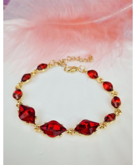 Bransoletki z kryształków czerwona zielona niebieska