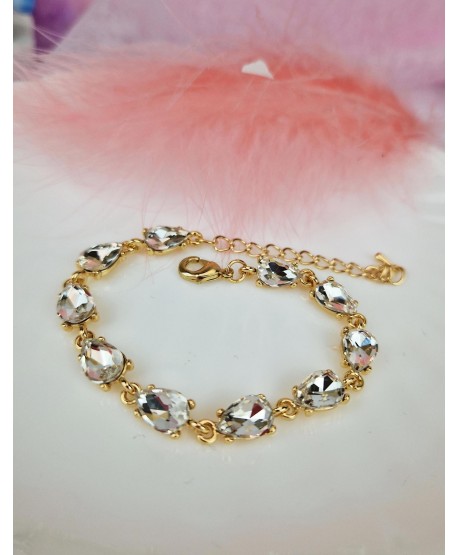 Bransoletki z kryształków złota opalizująca czarna