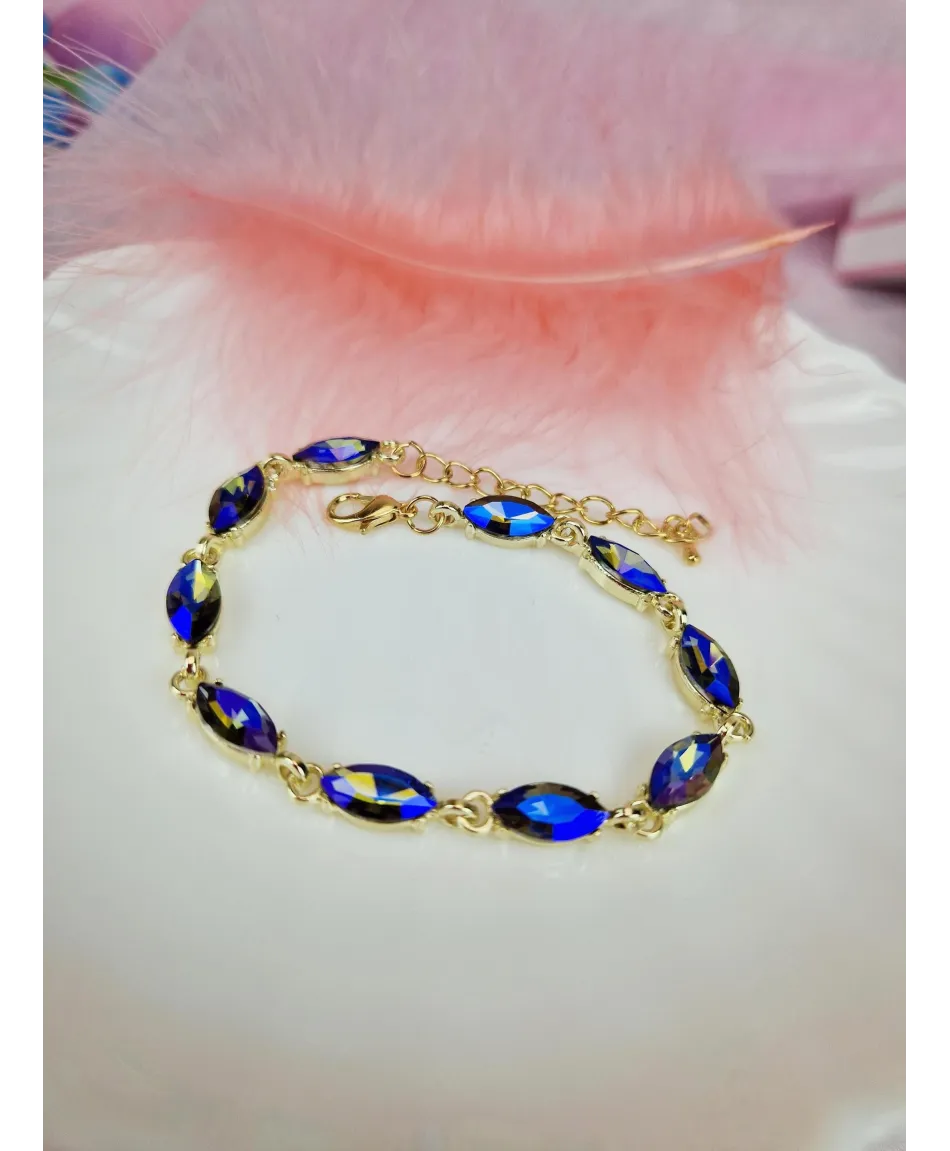 Bransoletki z kryształków czerwona zielona fuksja niebieska