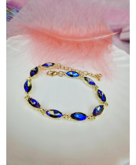 Bransoletki z kryształków czerwona zielona fuksja niebieska