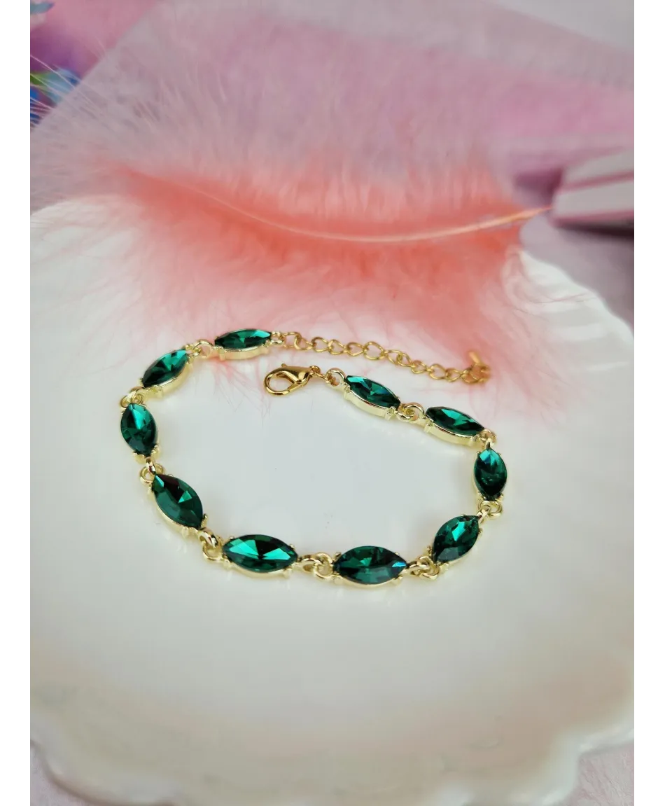 Bransoletki z kryształków czerwona zielona fuksja niebieska