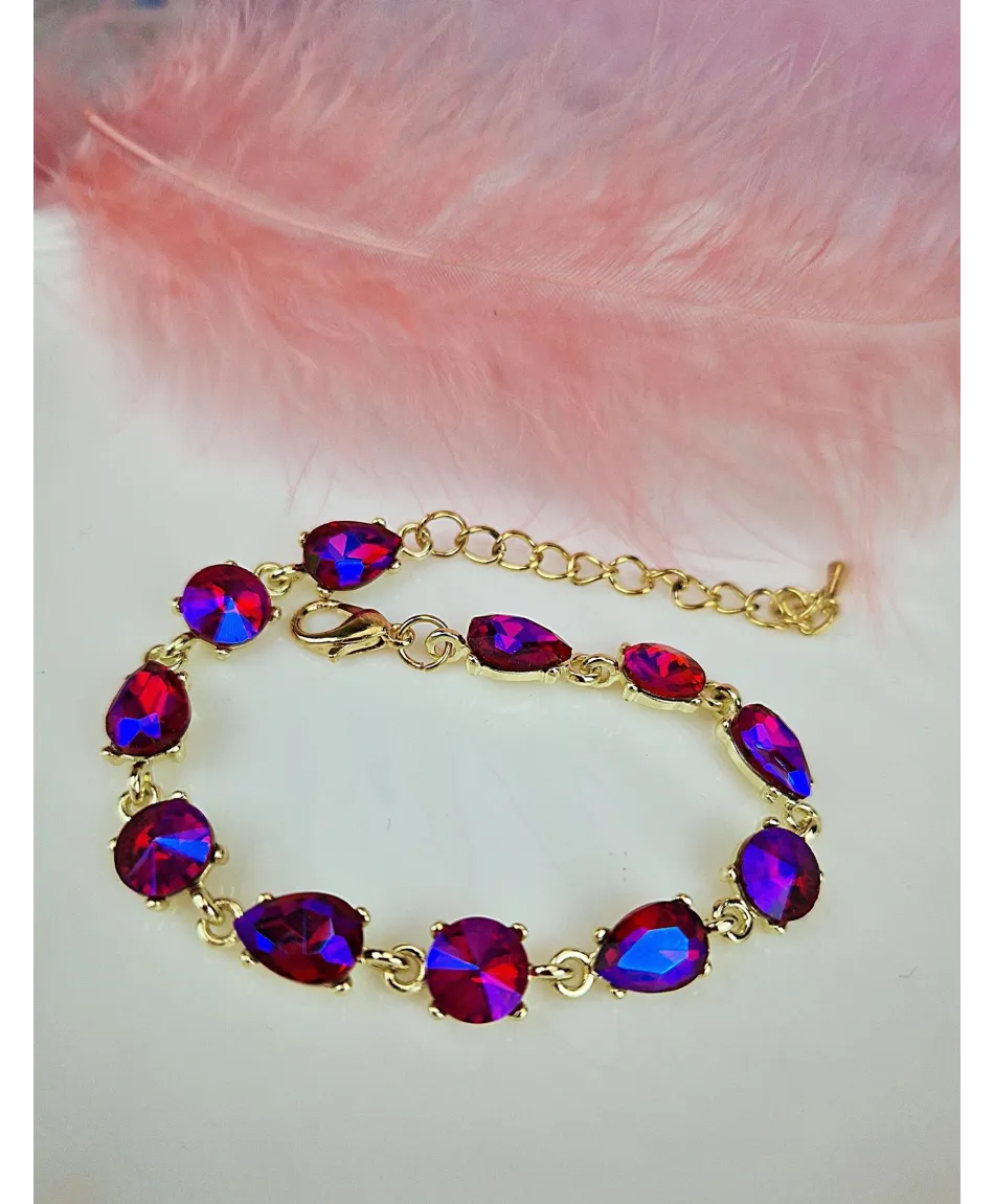Bransoletki z kryształków w kolorach
