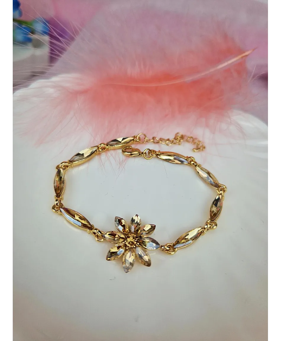 Bransoletki z kryształków złote