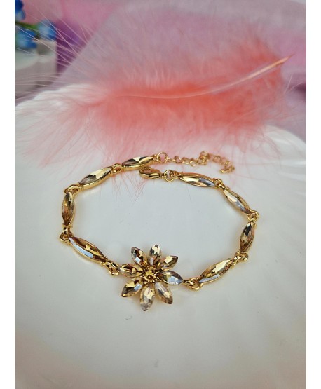 Bransoletki z kryształków złote