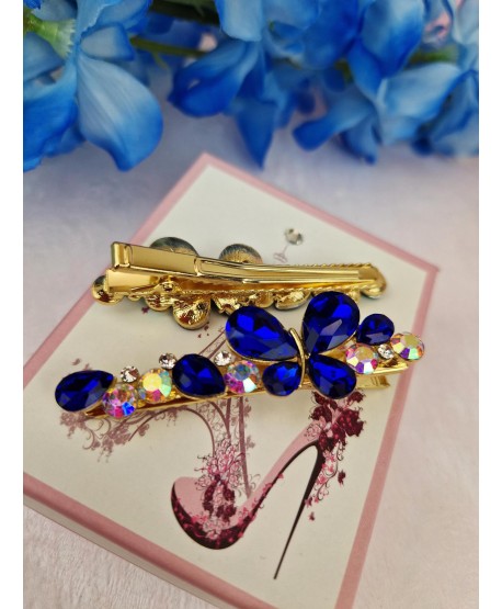 Spinki ozdobne do włosów z motylem