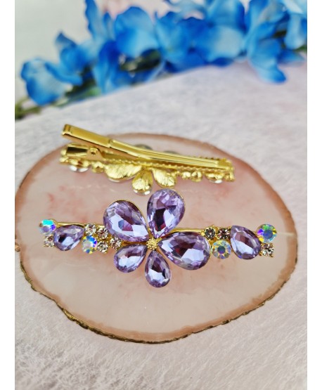 Spinki ozdobne do włosów z kwiatuszkiem