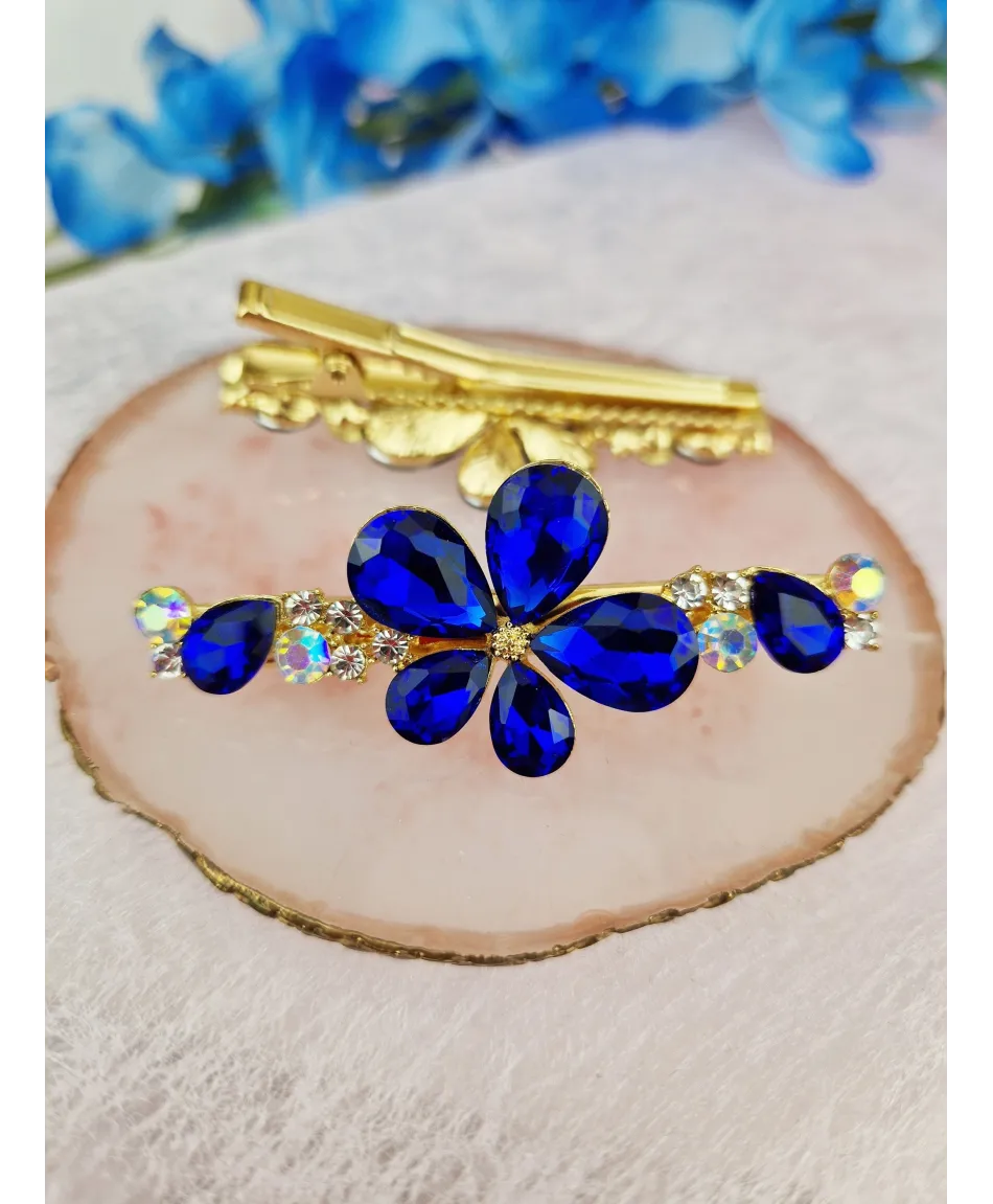 Spinki ozdobne do włosów z kwiatuszkiem