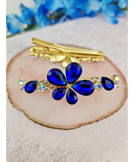 Spinki ozdobne do włosów z kwiatuszkiem