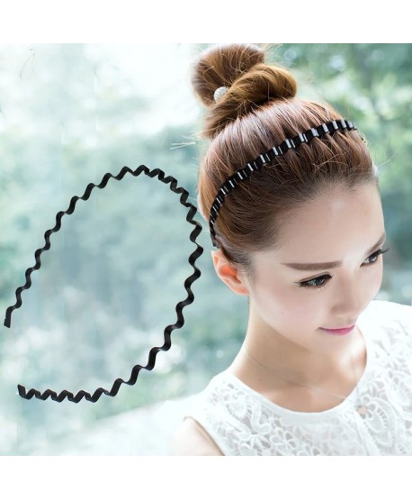 Opaska czarna zygzak sprężynka