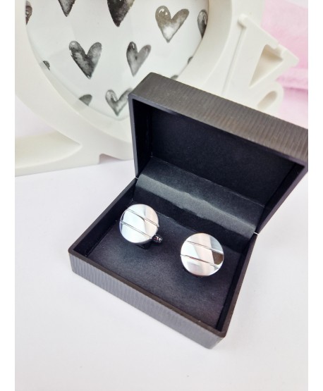 Spinki do mankietów okrągłe