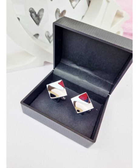 Spinki do mankietów kwadratowe