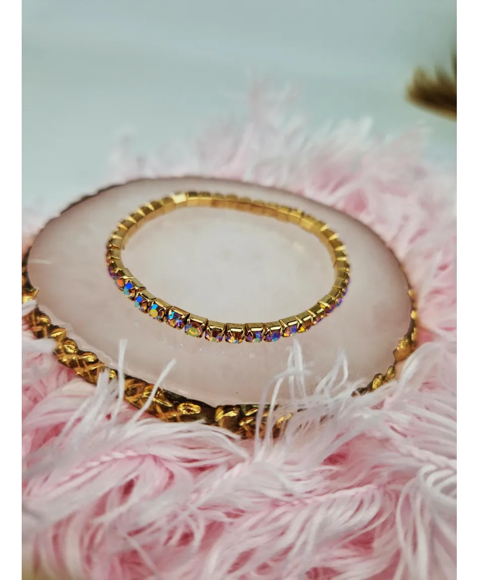 Bransoletki kryształkowe na gumce