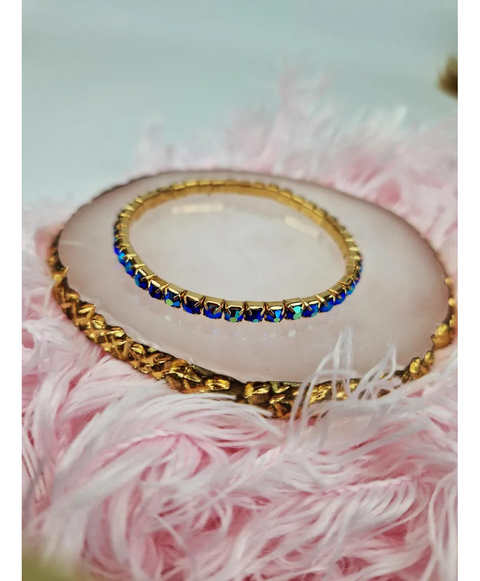 Bransoletki kryształkowe na gumce