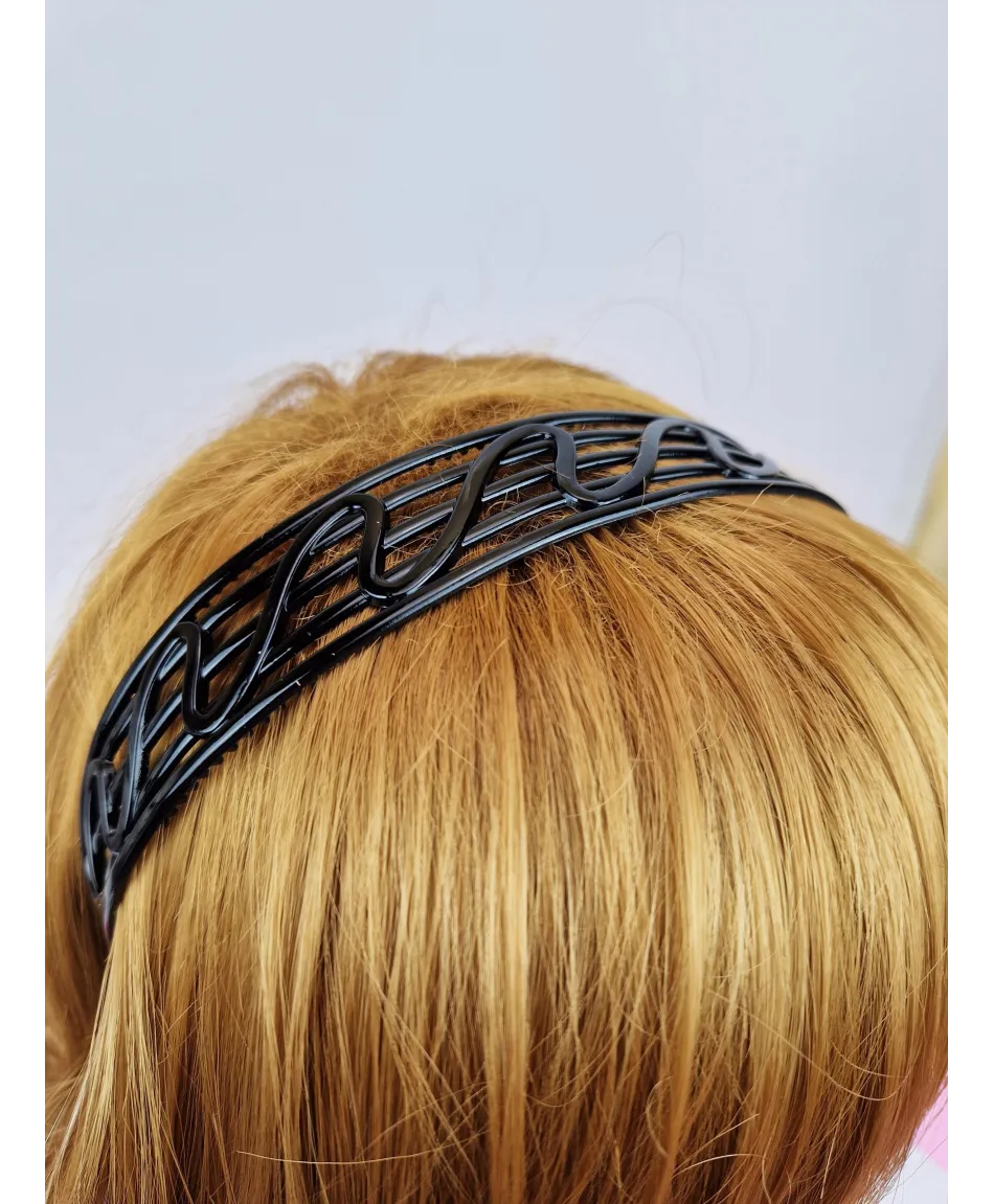 Opaski czarne szerokie z wzorami