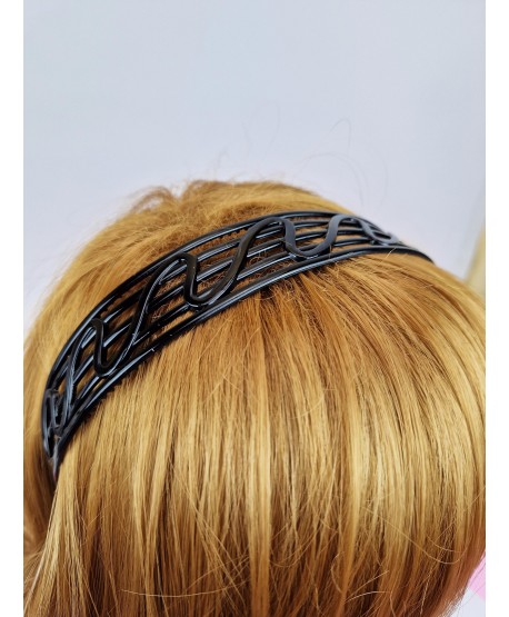 Opaski czarne szerokie z wzorami