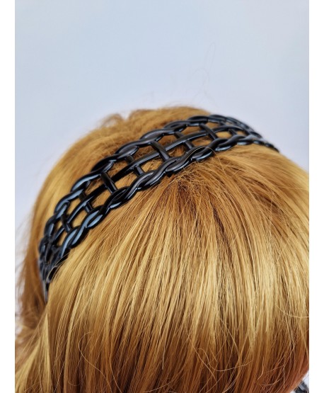 Opaski czarne szerokie z wzorami