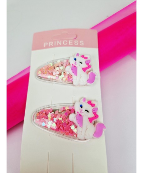 Spineczki różowe z kotkami