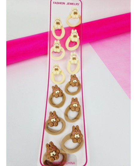 Gumeczki do włosów z misiem