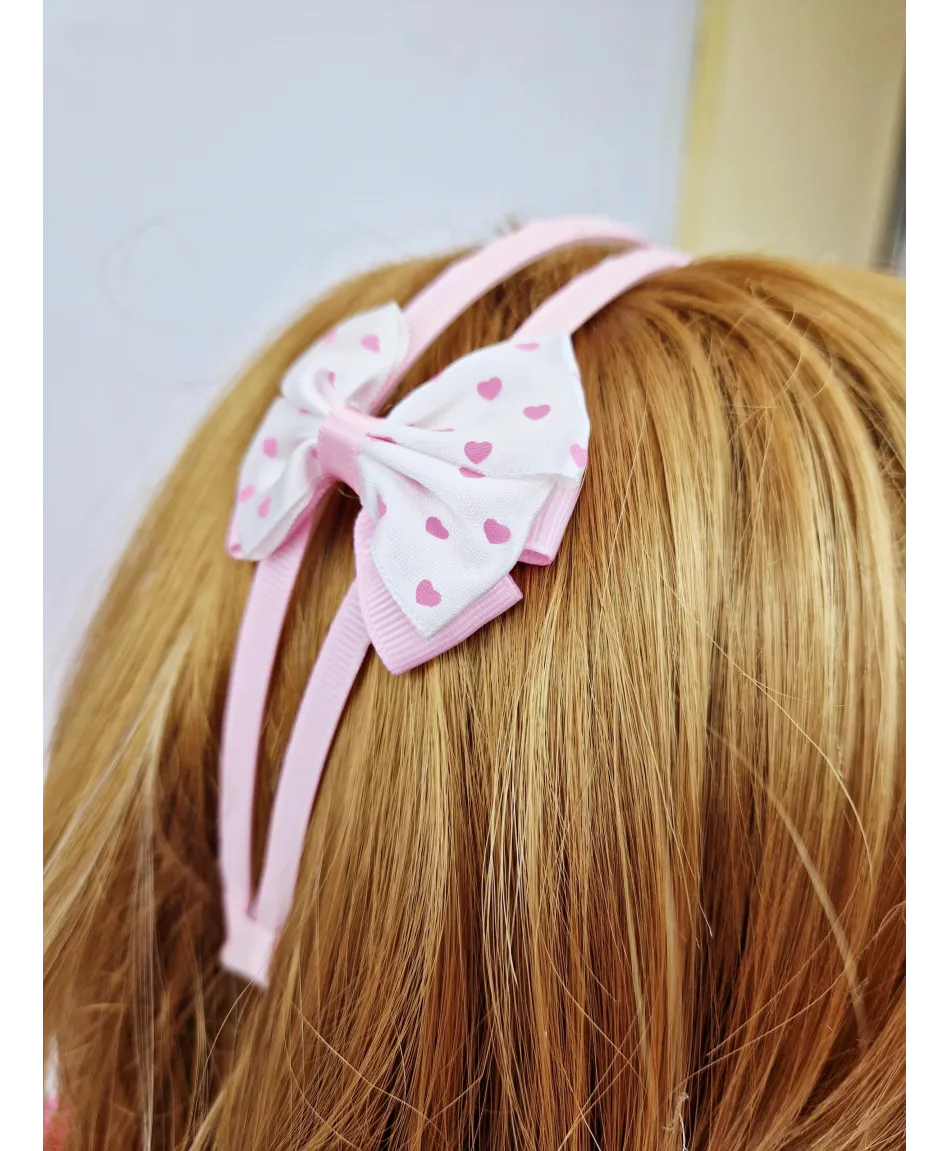 Opaski z kokardkami w serduszka Opaski z kokardkami w serduszka