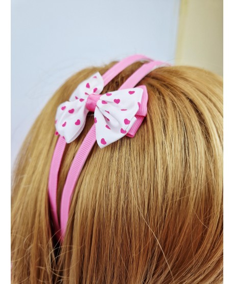 Opaski z kokardkami w serduszka