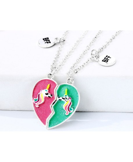 Naszyjniki przyjaźni best friends z jednorożcem