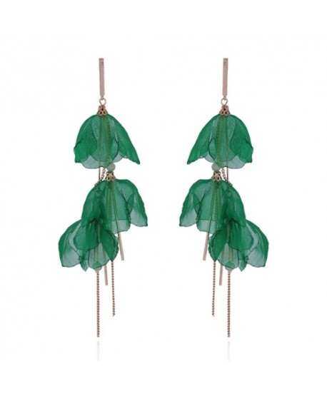 Kolczyki jedwabne z pałeczkami